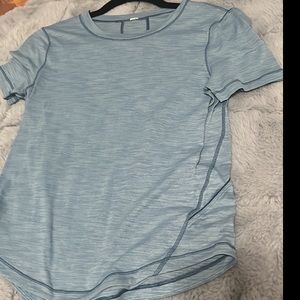 Lululemon blue cute shirt not new with tags but barely worn trendy and cute
